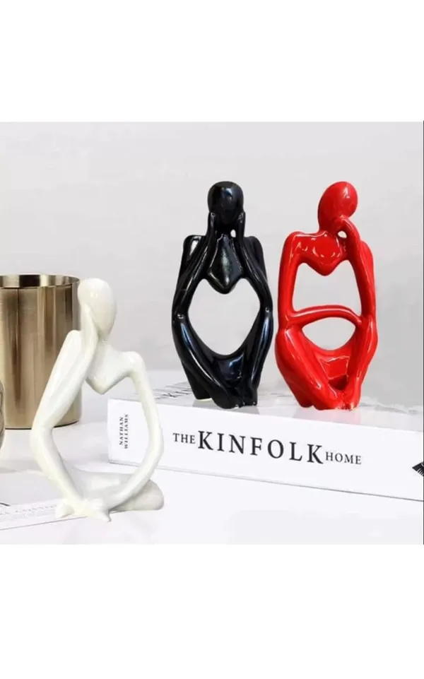 Red,_Black_&_White_Ceramic_Thinker_Set,_Beautiful_Dear_Family_Showpiece_Set_for_Living_Room,_Modern_Thinking_Sculpture_Set,_Modern_Art_Figure_Showpiece_(Set_of_3_Pcs)