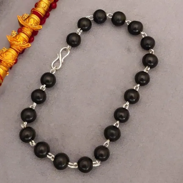 Devotional_Karungali_Silver_Plated_Bracelet