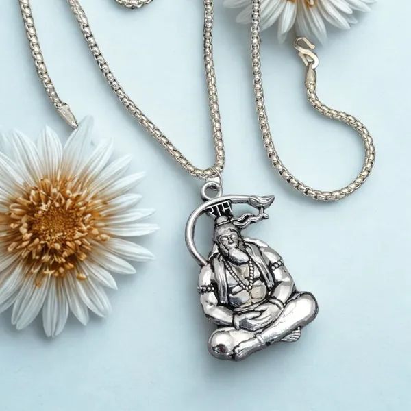 Shree_Hanuman_Necklace_For_Him_&_Her_(Silver_Plated)