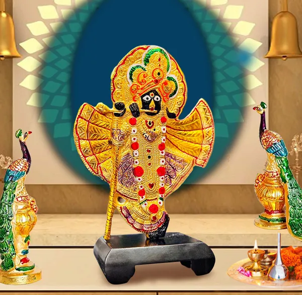 Gold_&_Black_Metal_Premium_&_Elegant_Banke_Bihari_Krishna_Idol