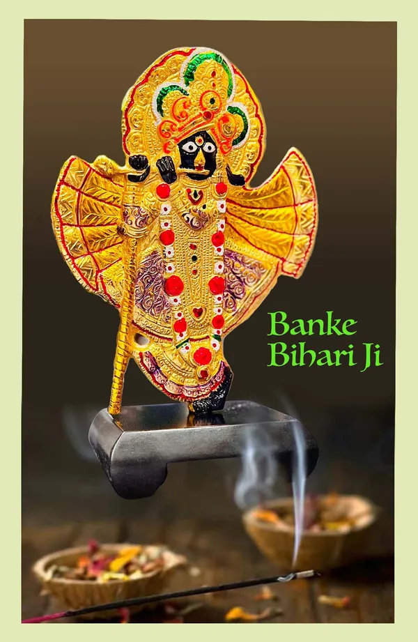 Gold_&_Black_Metal_Premium_&_Elegant_Banke_Bihari_Krishna_Idol