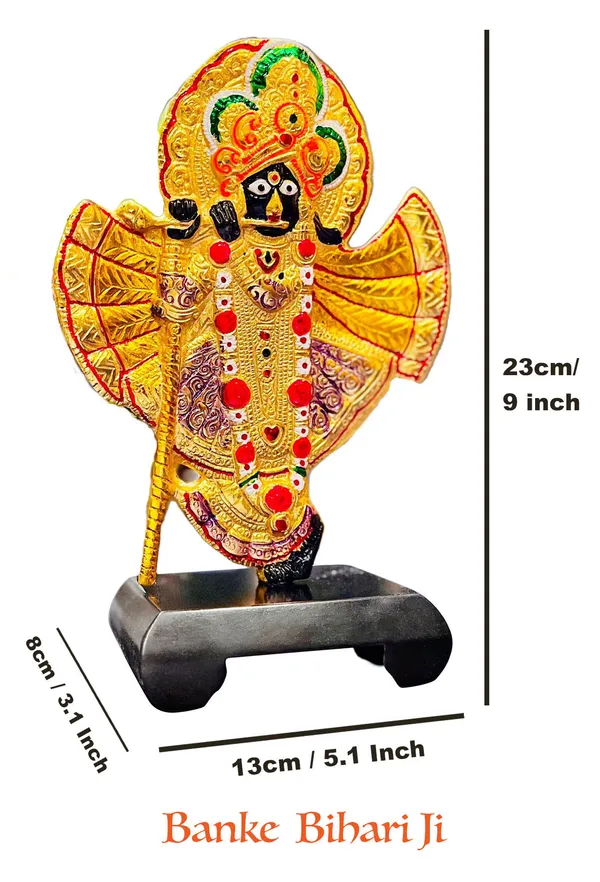 Gold_&_Black_Metal_Premium_&_Elegant_Banke_Bihari_Krishna_Idol