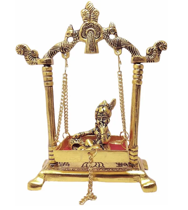 Gold_Metal_Premium_&_Elegant_Laddu_Gopal_On_Jhula