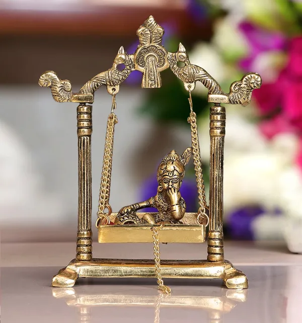 Gold_Metal_Premium_&_Elegant_Laddu_Gopal_On_Jhula
