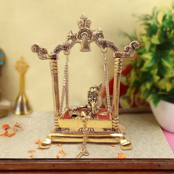 Gold_Metal_Premium_&_Elegant_Laddu_Gopal_On_Jhula