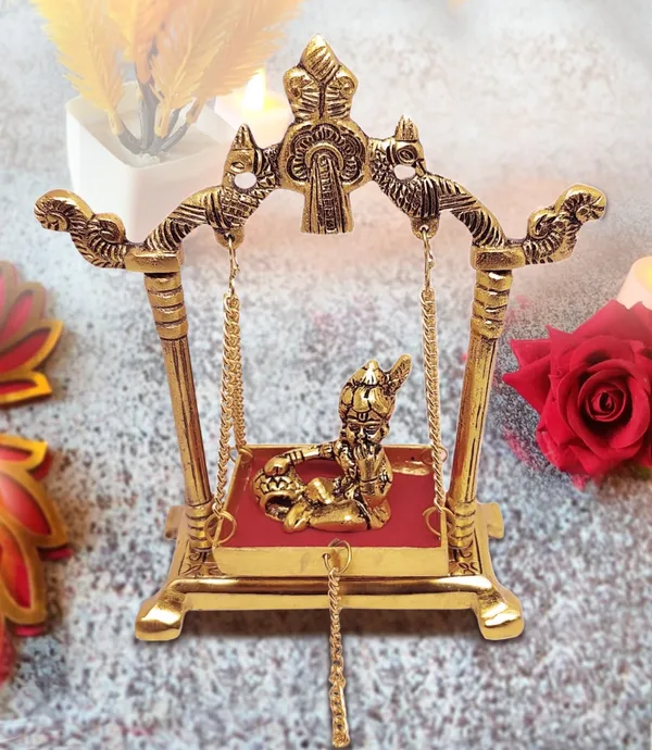 Gold_Metal_Premium_&_Elegant_Laddu_Gopal_On_Jhula