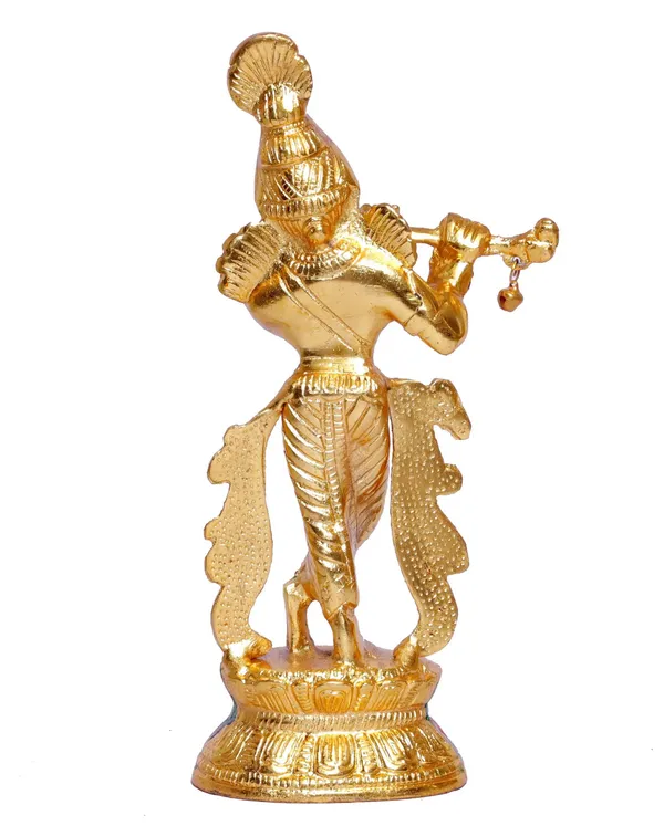 Gold_Plated_Krishna_Playing_Flute_Statue_Meenakari_Handcrafted_for_Home_Decor._Murtidhar_for_Mandir,_Office,_Living_Room_&_Gift_Purpose_Idol_(22_cm)