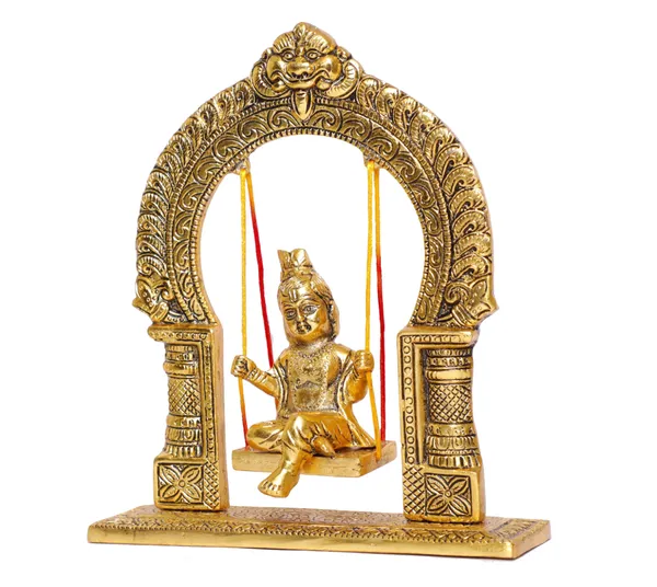 Hastcraft_Bal_Gopal_Jhula_Swing_with_Ornate_Arch_I_Decorative_Jhula_with_sitting_Gopal_Ji_I_For_Home_Temple,_Pooja_Room_&_office_&_home_Décor