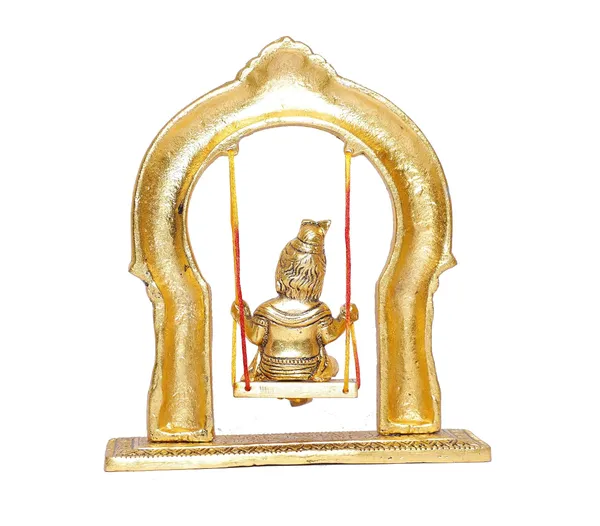 Hastcraft_Bal_Gopal_Jhula_Swing_with_Ornate_Arch_I_Decorative_Jhula_with_sitting_Gopal_Ji_I_For_Home_Temple,_Pooja_Room_&_office_&_home_Décor