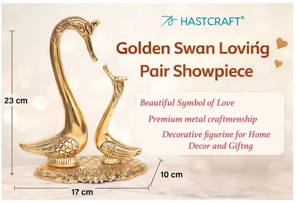 Hastcraft_Golden_Swan_Pair-_Love_Birds_Decorative_Showpiece_|_Metal_Swan_Couple_Figurine_for_Home_Décor,_Living_Room,_Bedroom,_Office_&_Gifting_(23_cm_Height)