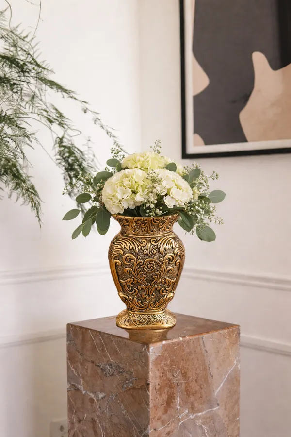 Hastcraft_Metal_Decorative_Flower_Vase_for_Home_Décor_Antique_Gold_Finish_Baroque_Floral_Embossed_Design__Urn_Shape_Tabletop_Showpiece