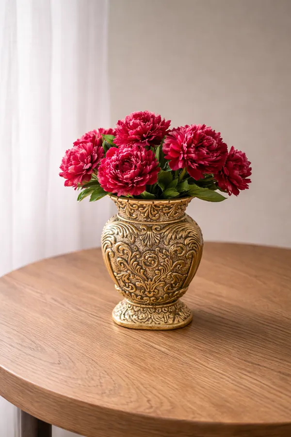 Hastcraft_Metal_Decorative_Flower_Vase_for_Home_Décor_Antique_Gold_Finish_Baroque_Floral_Embossed_Design__Urn_Shape_Tabletop_Showpiece