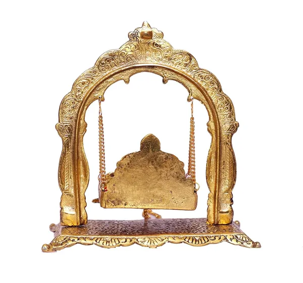 Hastcraft_Metal_Jhula_Arched_frame_Pillars_for_Laddu_Gopal_Ji_I_Traditional_Golden_Finish_I_Festive_&_Religious_Décor_I_Jhula_for_Home_Temple_&_Pooja_Room