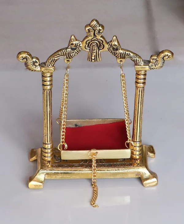 Hastcraft_Metal_Laddu_Gopal_Jhula_|_Handcrafted_Metal_Swing_for_Bal_Gopal_|_Decorative_Krishna_Jhula_for_Home_Temple,_Janmashtami_&_Pooja_Decor