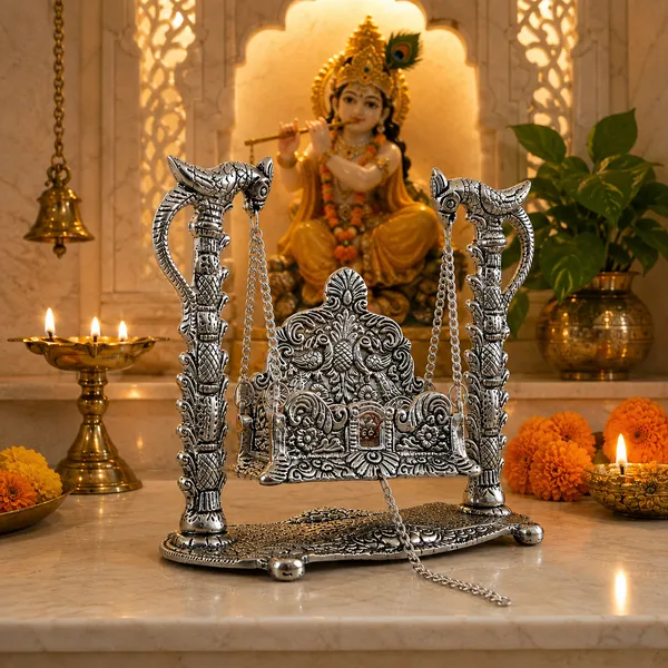 Hastcraft_Metal_Parrot_Design_Laddu_Gopal_Hindola_Jhula_|_Handcrafted_Antique_Gold_Finish_|_Decorative_Swing_for_Laddu_Gopal_Ji_|_Home_Mandir_&_Puja_Décor
