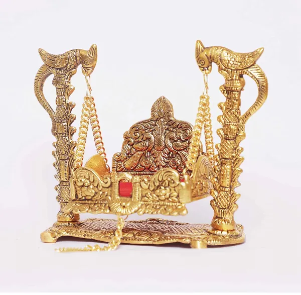 Hastcraft_Metal_Parrot_Design_Laddu_Gopal_Hindola_Jhula_|_Handcrafted_Antique_Gold_Finish_|_Decorative_Swing_for_Laddu_Gopal_Ji_|_Home_Mandir_&_Puja_Décor