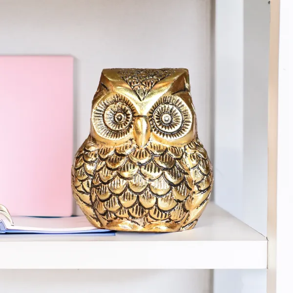 Hastcraft_Premium_Golden_Metal_Owl_Showpiece,_Decorative_Paperweight_for_Home_&_Office