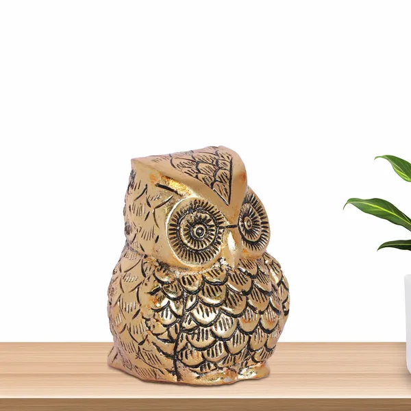 Hastcraft_Premium_Golden_Metal_Owl_Showpiece,_Decorative_Paperweight_for_Home_&_Office