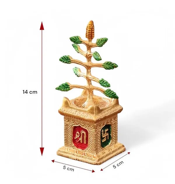 Hastcraft_Spiritual_Tulsi_Ji_Plant_in_Metal,_Decorative_Showpiece,_Elegant_Gold_Finish