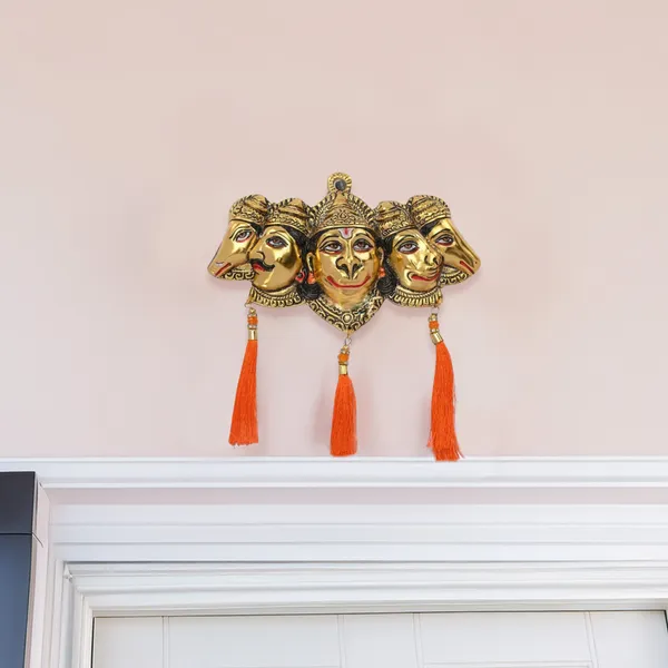 Gold_Metal_Premium_&_Elegant_Panchmukhi_Hanuman_Wall_Hanging
