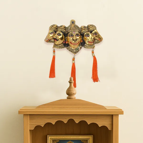 Gold_Metal_Premium_&_Elegant_Panchmukhi_Hanuman_Wall_Hanging