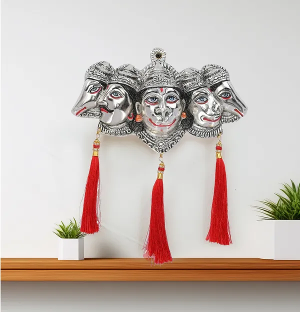 Silver_Metal_Premium_&_Elegant_Panchmukhi_Hanuman_Wall_Hanging