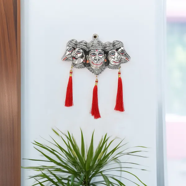 Silver_Metal_Premium_&_Elegant_Panchmukhi_Hanuman_Wall_Hanging