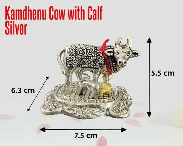 Metal_Kamdhenu_Cow_with_Calf_Idol_in_Silver_Finish_Small_Statue_for_Home_Showpiece_&_Return_Gift_-PACK_of_6