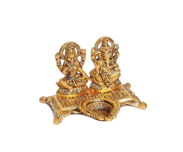 Gold_Metal_Premium_&_Elegant_Lakshmi-Ganesh_Idol_With_Diya