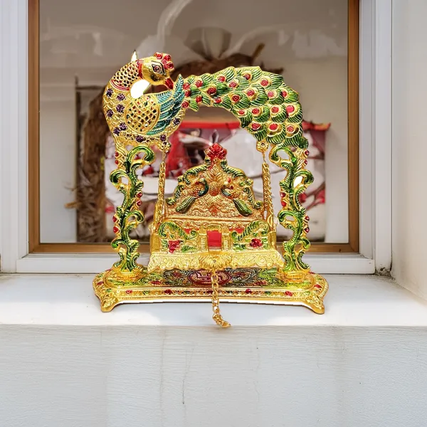 Multicolor_Metal_Premium_&_Elegant_Laddu_Gopal_Jhula