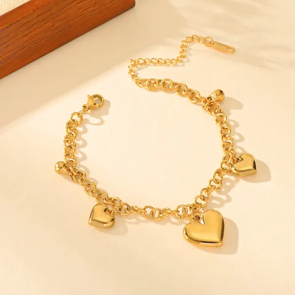 Puffy_Hearts_Charm_Bracelet_For_Women