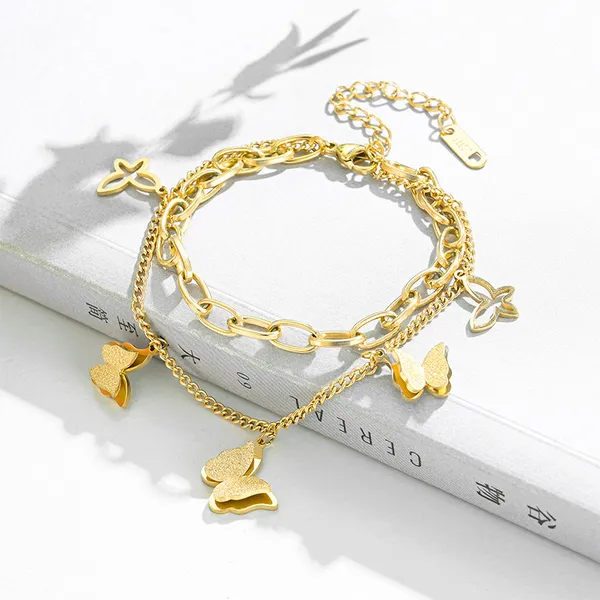 Butterfly_Double_Layered_Charms_Bracelet