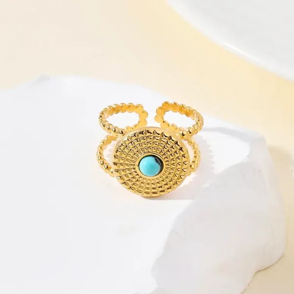 Vintage_Textured_Turquise_Open_Ring