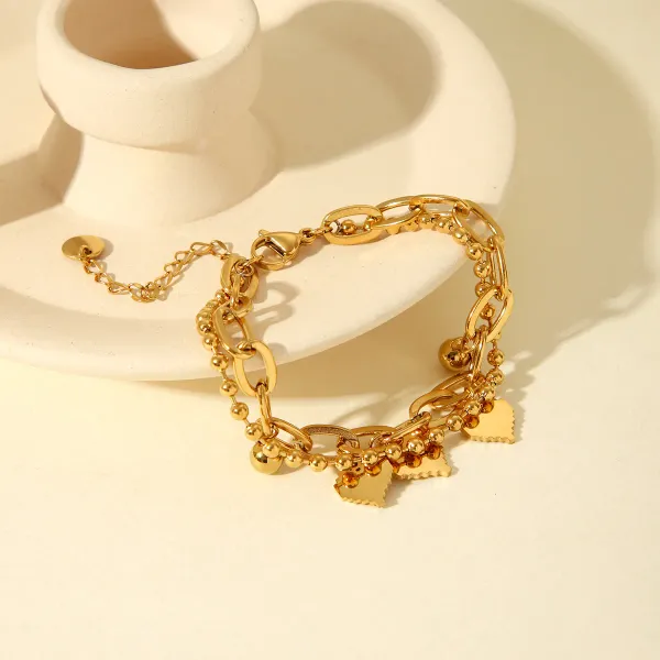 Hearts_Charm_Dual-Stranded_Bracelet_For_Women
