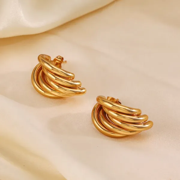 Organic_Lines_Chunky_Stud_Earrings
