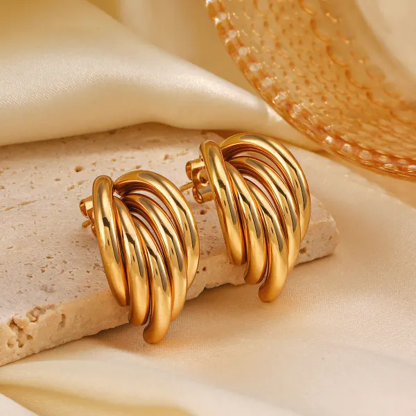 Organic_Lines_Chunky_Stud_Earrings