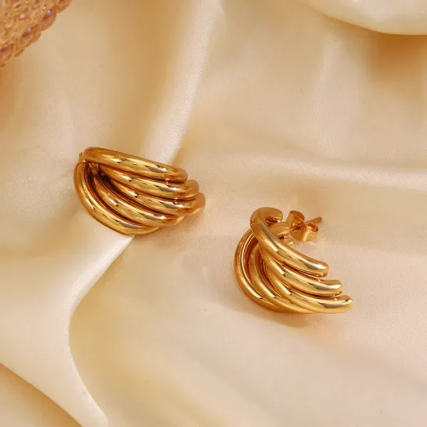 Organic_Lines_Chunky_Stud_Earrings