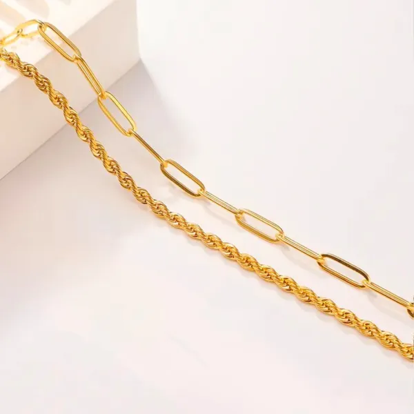 Paperclip_N_Rope_Chain_Double_Layered_Bracelet