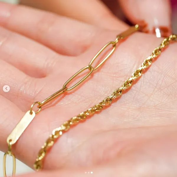 Paperclip_N_Rope_Chain_Double_Layered_Bracelet