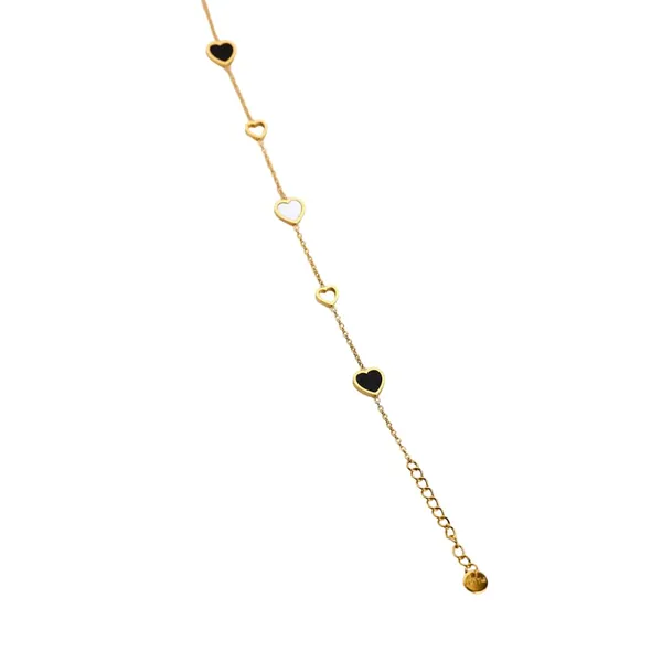 Black_&_White_Heart_Chain_Bracelet