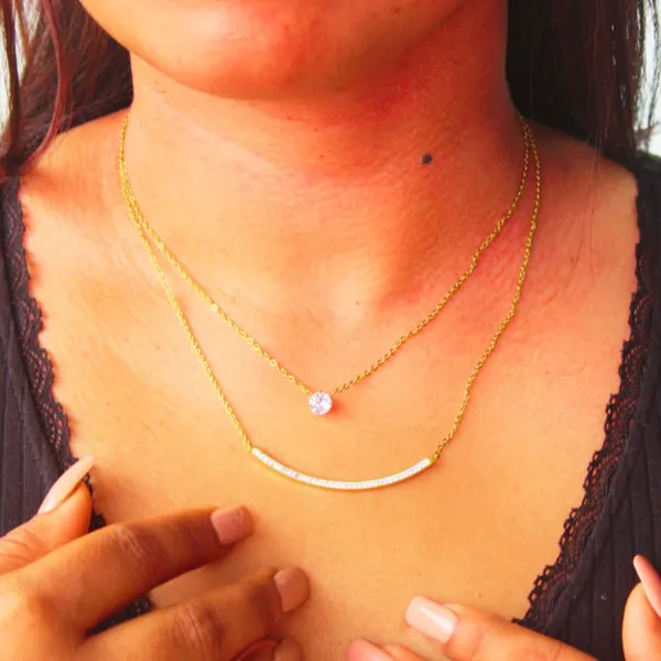Smile_Bar_Double_Layered_Necklace