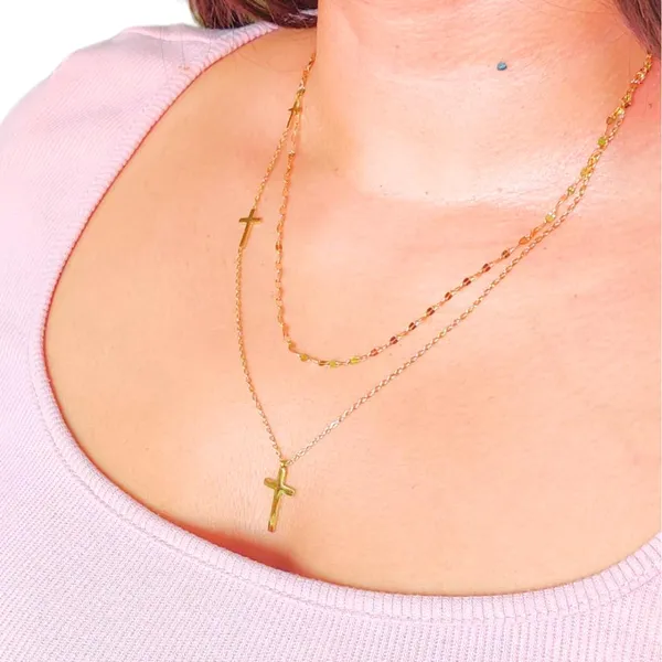 Double_Layered_Cross_Pendant_Necklace