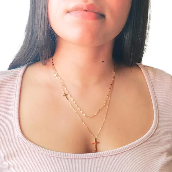 Double_Layered_Cross_Pendant_Necklace