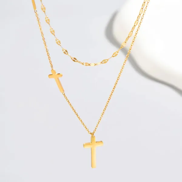 Double_Layered_Cross_Pendant_Necklace