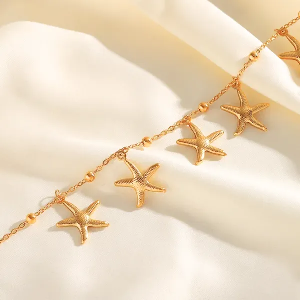 Starfish_Charms_Chain_Bracelet