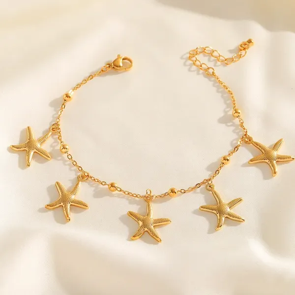 Starfish_Charms_Chain_Bracelet