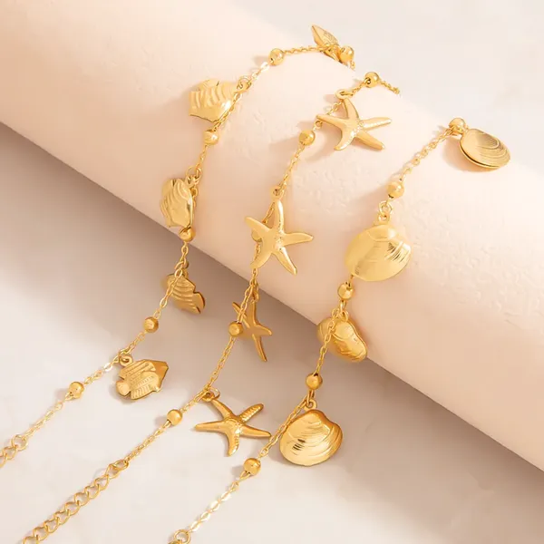 Starfish_Charms_Chain_Bracelet
