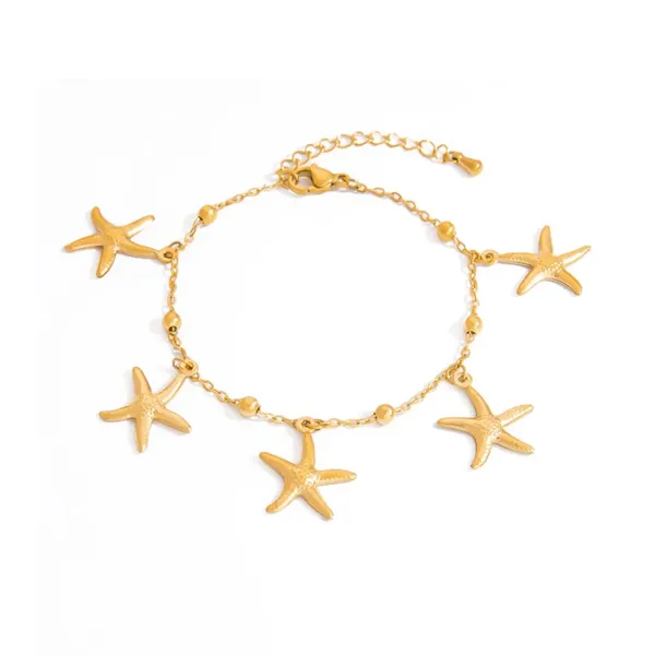 Starfish_Charms_Chain_Bracelet