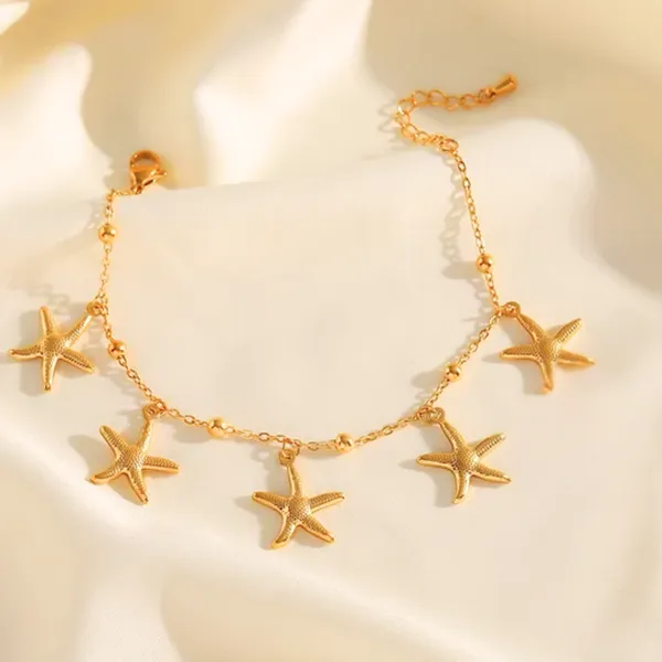 Starfish_Charms_Chain_Bracelet