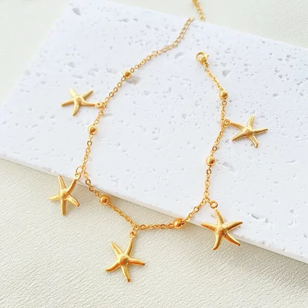 Starfish_Charms_Chain_Bracelet